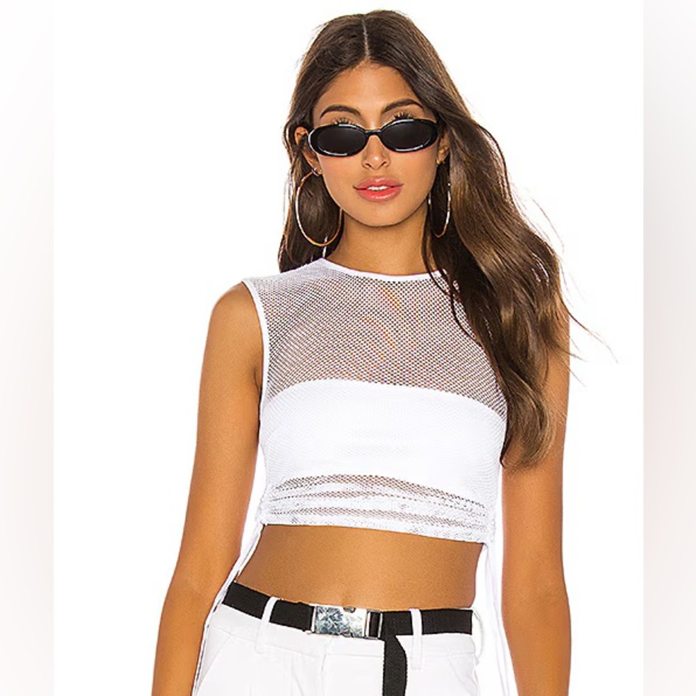 h:ours Revolve Lisa Mesh Top